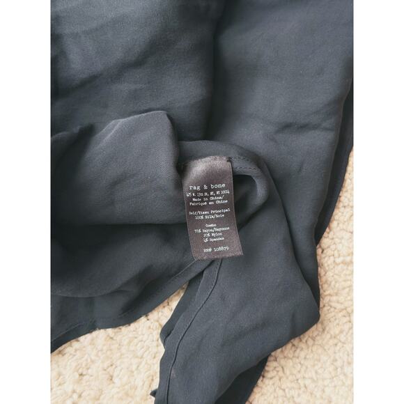 Rag & Bone Ringer Sleeveless Top Black Contrast Collar XS Quiet Luxury Fall Chic - Picture 6 of 7